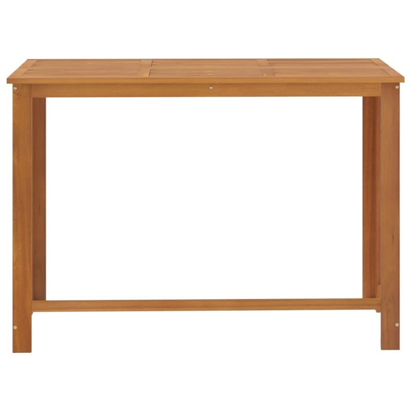 vidaXL 9 Piece Solid Acacia Wood Bar Set in Gray/Anthracite