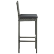 vidaXL 9 Piece Solid Acacia Wood Bar Set in Gray/Anthracite