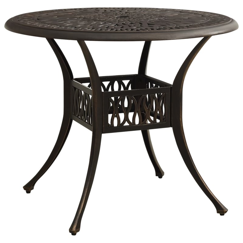 vidaXL Aluminum Medium Bistro Set in Brown
