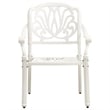 vidaXL 5 Piece Aluminum Bistro Set in White
