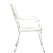 vidaXL 5 Piece Aluminum Bistro Set in White