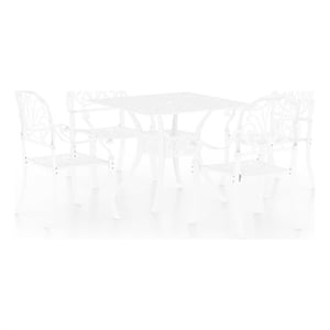 vidaXL 5 Piece Round Traditional Aluminum Bistro Set