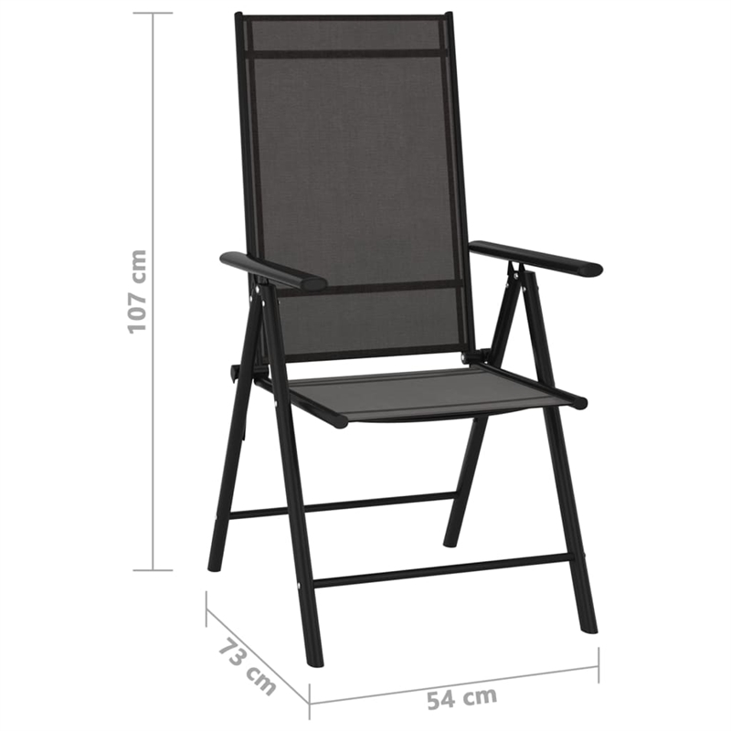 vidaXL 9 Piece Aluminum Medium Garden Lounge Set in Black