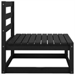 vidaXL 3 Piece Wood Medium Garden Lounge Set in Black