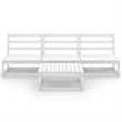 vidaXL 4 Piece Wood Small Garden Lounge Set in White