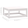 vidaXL 4 Piece Wood Small Garden Lounge Set in White