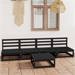 vidaXL 5 Piece Wood Garden Lounge Set in Black