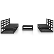 vidaXL 8 Piece Wood Large Garden Lounge Set in Black