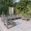 vidaXL 6 Piece Wood Medium Garden Lounge Set in Gray