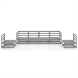 vidaXL 6 Piece Wood Medium Garden Lounge Set in Gray