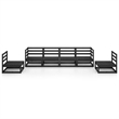 vidaXL 6 Piece Wood Garden Lounge Set in Black