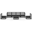 vidaXL 7 Piece Wood Garden Lounge Set in Black