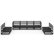 vidaXL 8 Piece Wood Large Garden Lounge Set in Black