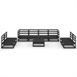vidaXL 9 Piece Wood Large Garden Lounge Set in Black