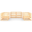 vidaXL 6 Piece Wood Small Garden Lounge Set in Brown