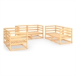 vidaXL 6 Piece Wood Small Garden Lounge Set in Brown