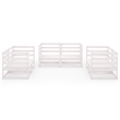 vidaXL 6 Piece Wood Garden Lounge Set in White