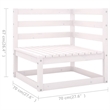 vidaXL 6 Piece Wood Garden Lounge Set in White