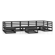 vidaXL 8 Piece Wood Garden Lounge Set in Black