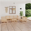 vidaXL 8 Piece Wood Large Garden Lounge Set in Brown
