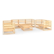 vidaXL 8 Piece Wood Large Garden Lounge Set in Brown