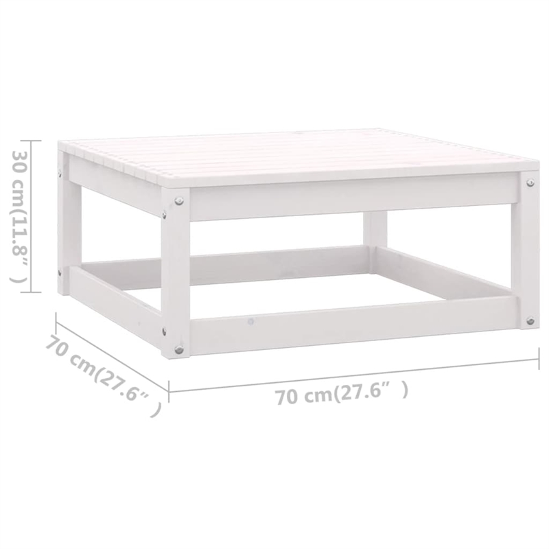 vidaXL 8 Piece Wood Medium Garden Lounge Set in White