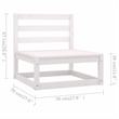 vidaXL 8 Piece Wood Medium Garden Lounge Set in White
