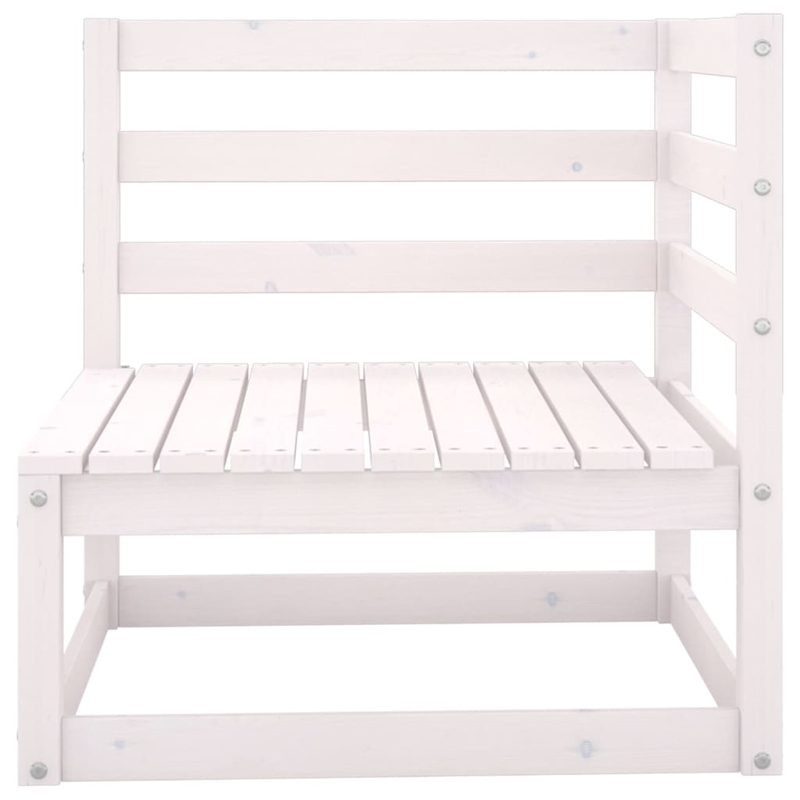 vidaXL 8 Piece Wood Medium Garden Lounge Set in White