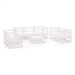vidaXL 8 Piece Wood Medium Garden Lounge Set in White