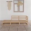 vidaXL 3 Piece Wood Medium Garden Lounge Set in Natural
