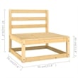 vidaXL 3 Piece Wood Medium Garden Lounge Set in Natural