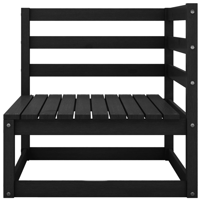 vidaXL 4 Piece Wood Standard Garden Lounge Set in Black