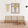 vidaXL 4 Piece Wood Garden Lounge Set in Brown
