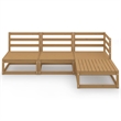 vidaXL 4 Piece Wood Garden Lounge Set in Brown