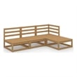vidaXL 4 Piece Wood Garden Lounge Set in Brown