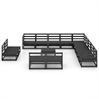vidaXL 14 Piece Wood Large Garden Lounge Set in Black