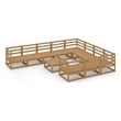 vidaXL 11 Piece Wood Garden Lounge Set in Brown