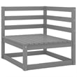 vidaXL 13 Piece Wood Small Garden Lounge Set in Gray