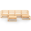 vidaXL 6 Piece Wood Large Garden Lounge Set in Natural