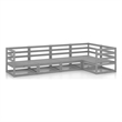 vidaXL 5 Piece Wood Large Garden Lounge Set in Gray