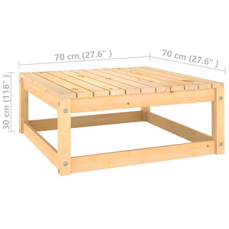 vidaXL 5 Piece Wood Garden Lounge Set in Gray/Natural