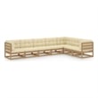 vidaXL 7 Piece Wood Garden Lounge Set in Brown