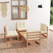 vidaXL 5 Piece Wood Garden Lounge Set in Brown