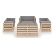 vidaXL 8 Piece Wood Large Garden Lounge Set