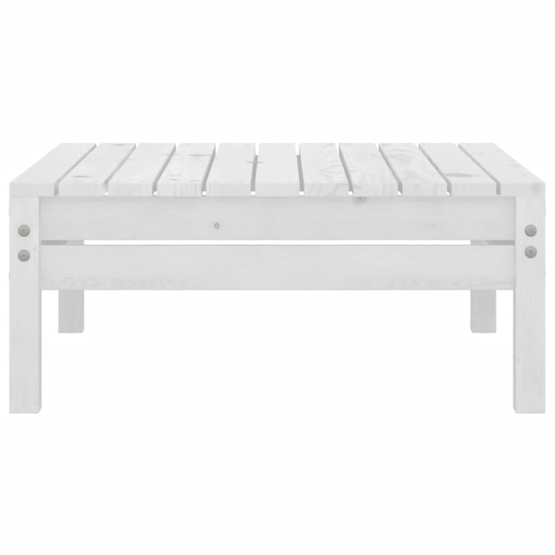 vidaXL 7 Piece Wood Medium Garden Lounge Set in White