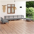 vidaXL 8 Piece Wood Standard Garden Lounge Set in Gray
