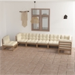 vidaXL 7 Piece Wood Garden Lounge Set in Brown