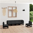 vidaXL 6 Piece Wood Garden Lounge Set in Black