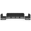 vidaXL 6 Piece Wood Garden Lounge Set in Black