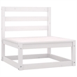 vidaXL 7 Piece Wood Large Garden Lounge Set in White/Anthracite